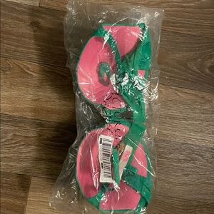 Pink and Green Bikini Top